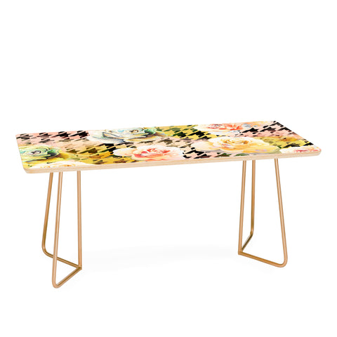 Marta Barragan Camarasa Houndstooth and flowers Coffee Table