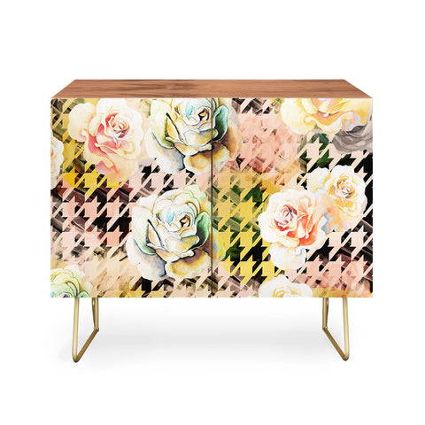 Marta Barragan Camarasa Houndstooth and flowers Credenza