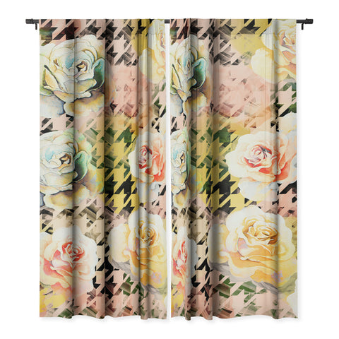 Marta Barragan Camarasa Houndstooth and flowers Blackout Non Repeat