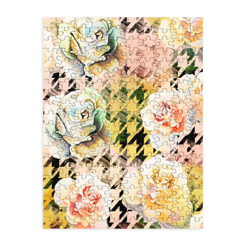 Marta Barragan Camarasa Houndstooth and flowers Puzzle