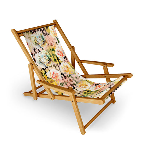 Marta Barragan Camarasa Houndstooth and flowers Sling Chair