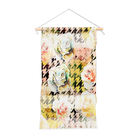 Marta Barragan Camarasa Houndstooth and flowers Wall Hanging Portrait