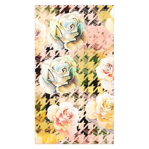 Marta Barragan Camarasa Houndstooth and flowers Tablecloth