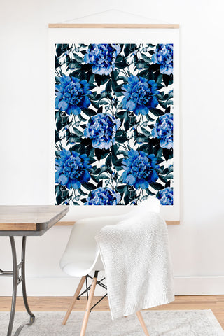 Marta Barragan Camarasa Indigo floral Art Print And Hanger