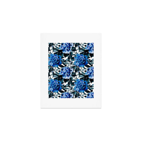 Marta Barragan Camarasa Indigo floral Art Print