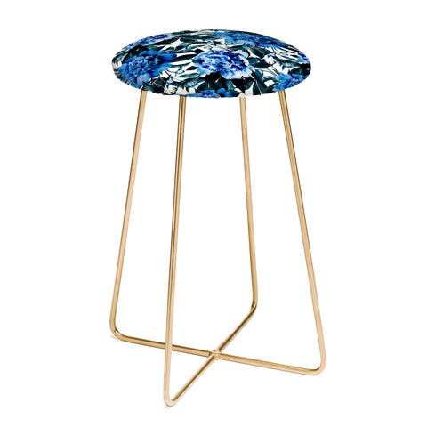 Marta Barragan Camarasa Indigo floral Counter Stool
