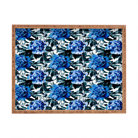 Marta Barragan Camarasa Indigo floral Rectangular Tray