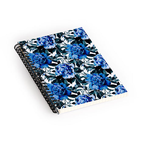 Marta Barragan Camarasa Indigo floral Spiral Notebook