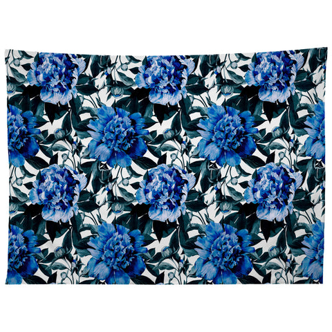 Marta Barragan Camarasa Indigo floral Tapestry