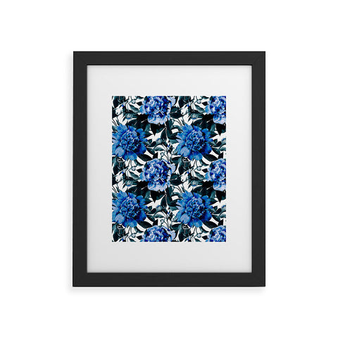 Marta Barragan Camarasa Indigo floral Framed Art Print