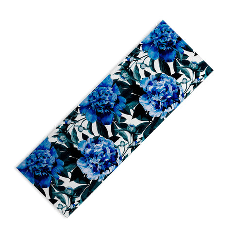 Marta Barragan Camarasa Indigo floral Yoga Mat