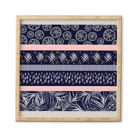 Marta Barragan Camarasa Indigo nature and fruits Framed Wall Art