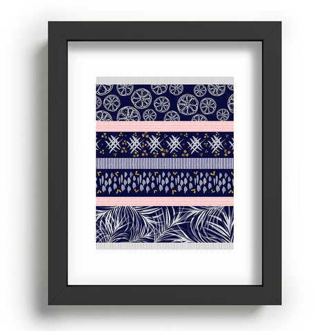 Marta Barragan Camarasa Indigo nature and fruits Recessed Framing Rectangle