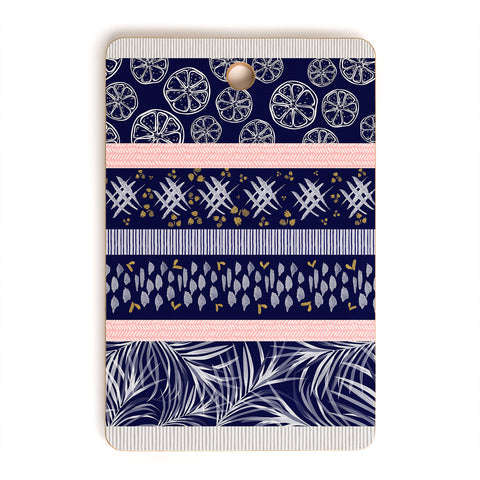 Marta Barragan Camarasa Indigo nature and fruits Cutting Board Rectangle