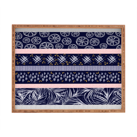 Marta Barragan Camarasa Indigo nature and fruits Rectangular Tray