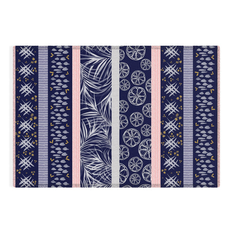 Marta Barragan Camarasa Indigo nature and fruits Outdoor Rug