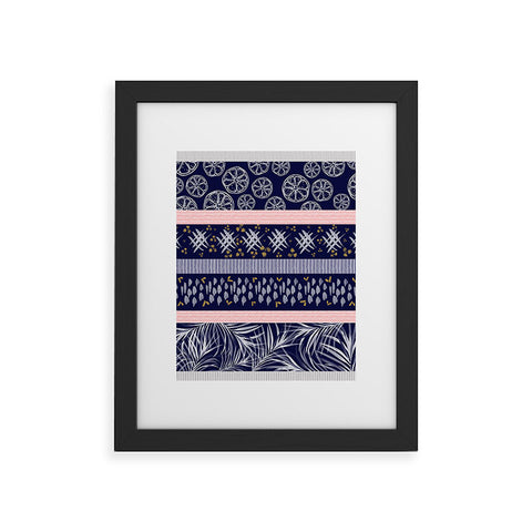 Marta Barragan Camarasa Indigo nature and fruits Framed Art Print