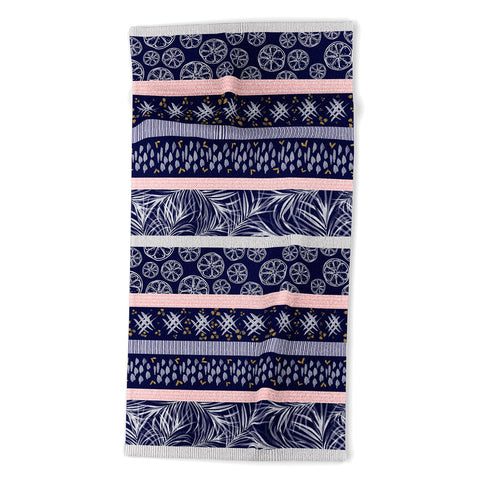 Marta Barragan Camarasa Indigo nature and fruits Beach Towel