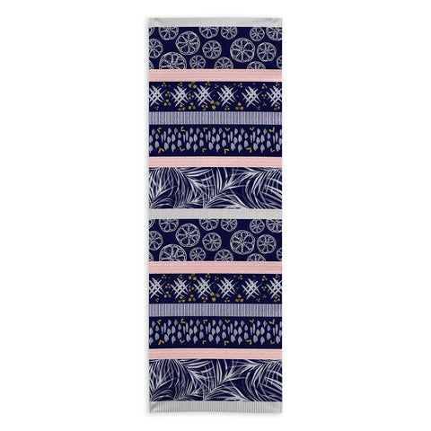 Marta Barragan Camarasa Indigo nature and fruits Yoga Towel