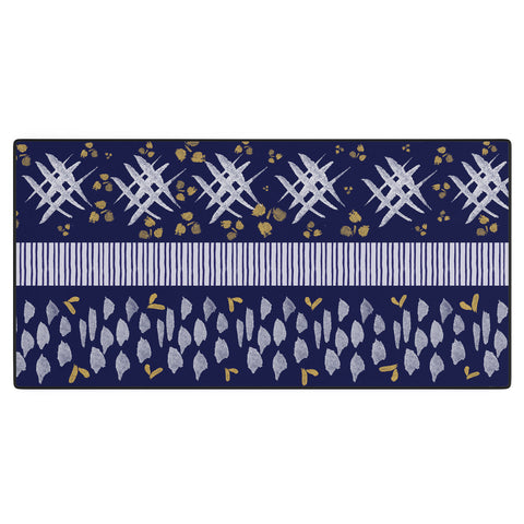 Marta Barragan Camarasa Indigo nature and fruits Desk Mat