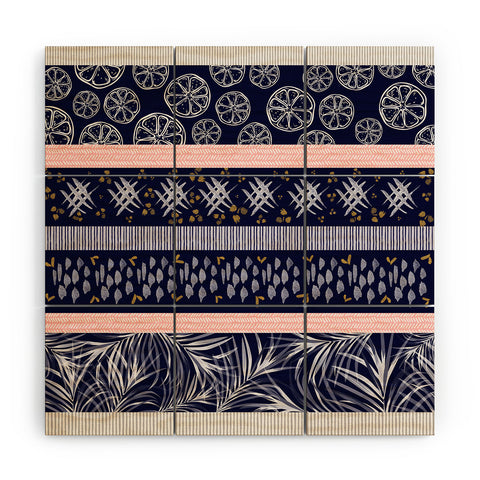 Marta Barragan Camarasa Indigo nature and fruits Wood Wall Mural