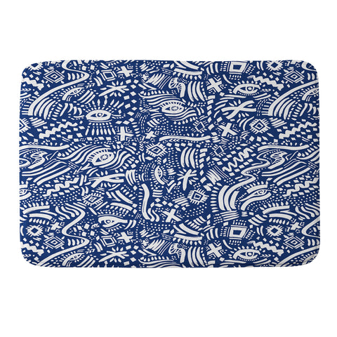 Marta Barragan Camarasa Indigo tribe nomadic Memory Foam Bath Mat