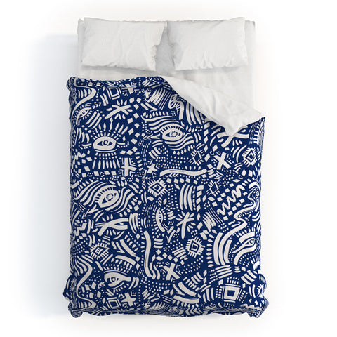 Marta Barragan Camarasa Indigo tribe nomadic Duvet Cover