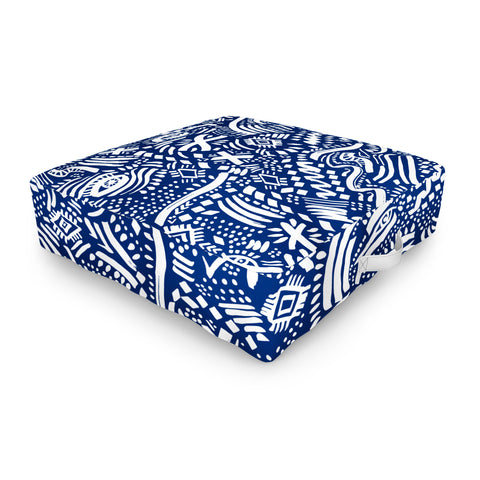 Marta Barragan Camarasa Indigo tribe nomadic Outdoor Floor Cushion