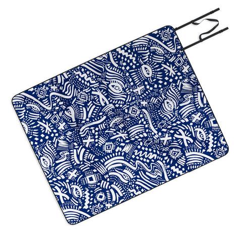 Marta Barragan Camarasa Indigo tribe nomadic Picnic Blanket