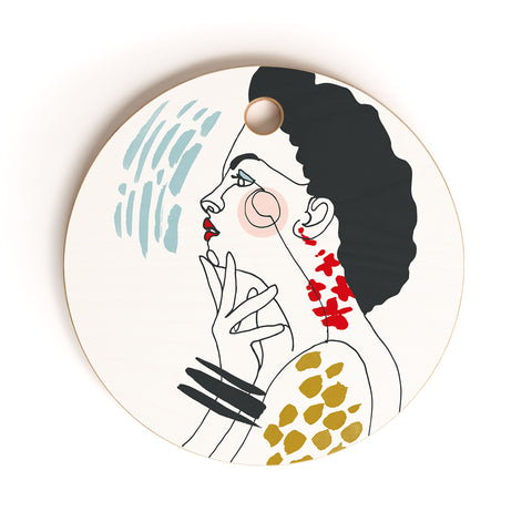 Marta Barragan Camarasa Inspiring woman Cutting Board Round