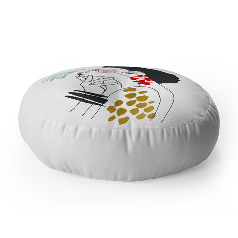 Marta Barragan Camarasa Inspiring woman Floor Pillow Round