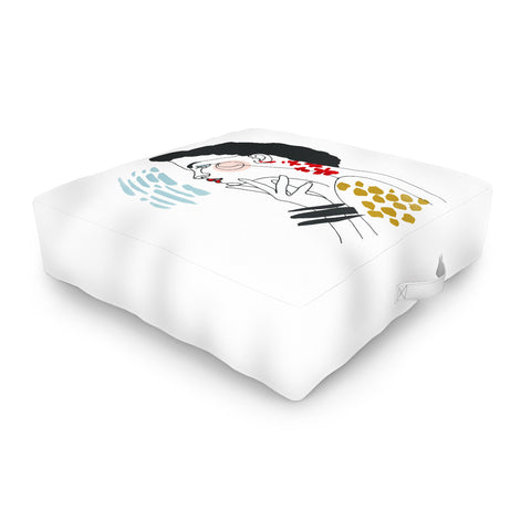 Marta Barragan Camarasa Inspiring woman Outdoor Floor Cushion