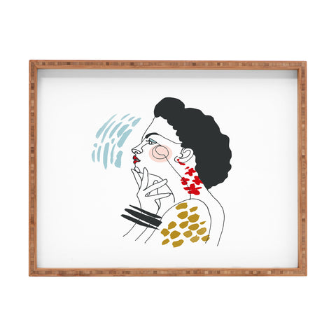 Marta Barragan Camarasa Inspiring woman Rectangular Tray