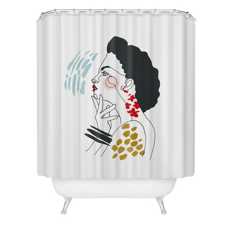 Marta Barragan Camarasa Inspiring woman Shower Curtain