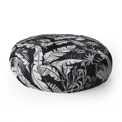 Marta Barragan Camarasa Jungle BW Floor Pillow Round