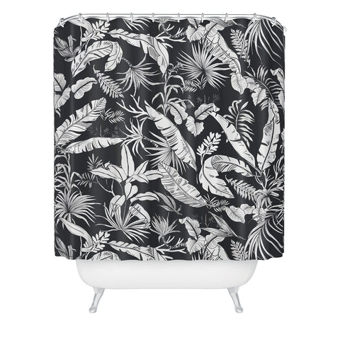 Marta Barragan Camarasa Jungle BW Shower Curtain