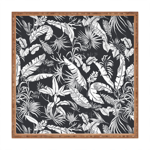 Marta Barragan Camarasa Jungle BW Square Tray