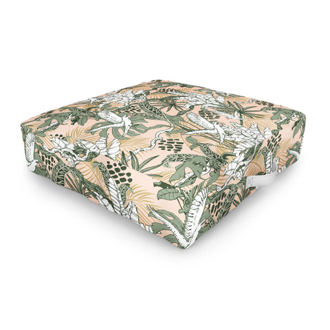 Marta Barragan Camarasa Jungle drawing Outdoor Floor Cushion