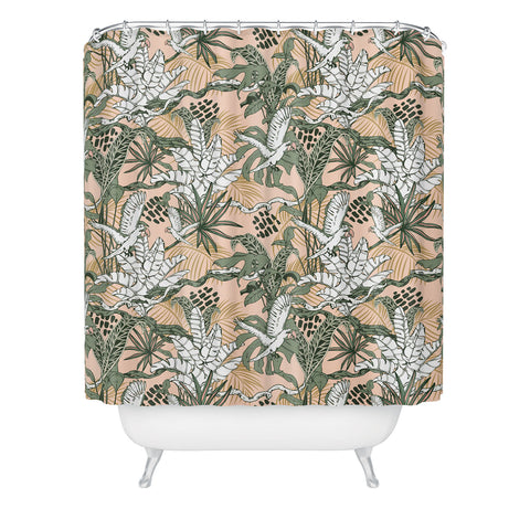 Marta Barragan Camarasa Jungle drawing Shower Curtain