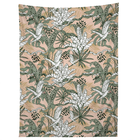 Marta Barragan Camarasa Jungle drawing Tapestry