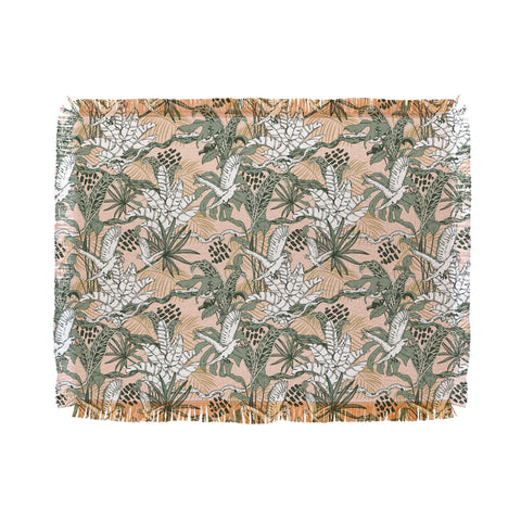 Marta Barragan Camarasa Jungle drawing Throw Blanket