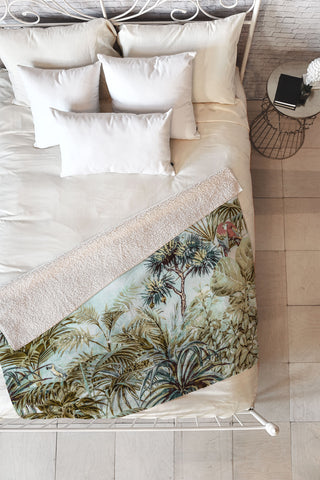 Marta Barragan Camarasa Jungle landscape Fleece Throw Blanket