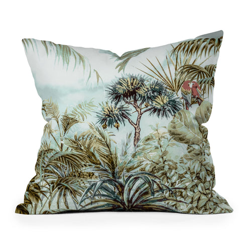 Marta Barragan Camarasa Jungle landscape Throw Pillow
