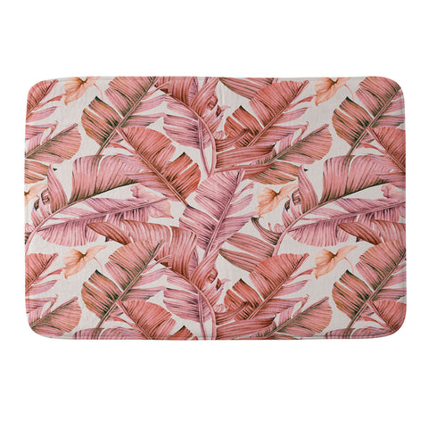 Marta Barragan Camarasa Jungle paradise pink Memory Foam Bath Mat
