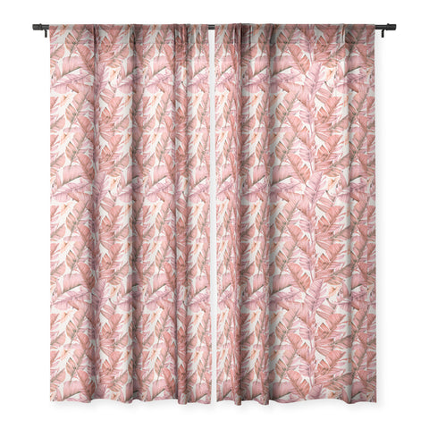 Marta Barragan Camarasa Jungle paradise pink Sheer Window Curtain