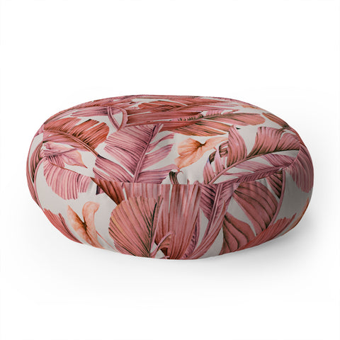 Marta Barragan Camarasa Jungle paradise pink Floor Pillow Round