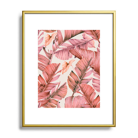 Marta Barragan Camarasa Jungle paradise pink Metal Framed Art Print