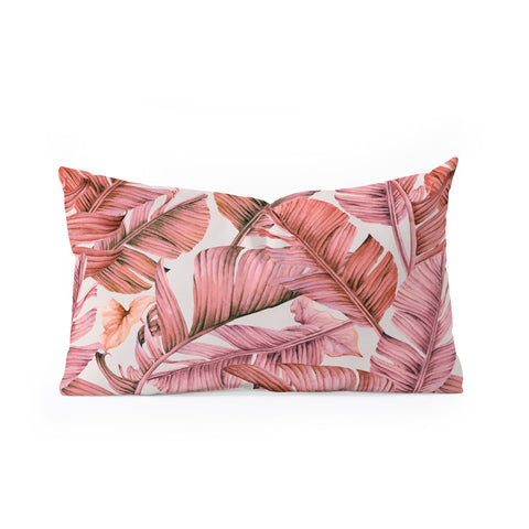Marta Barragan Camarasa Jungle paradise pink Oblong Throw Pillow