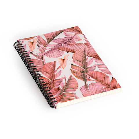 Marta Barragan Camarasa Jungle paradise pink Spiral Notebook