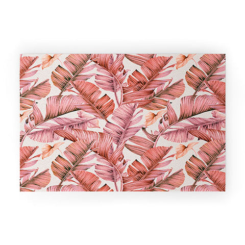 Marta Barragan Camarasa Jungle paradise pink Welcome Mat